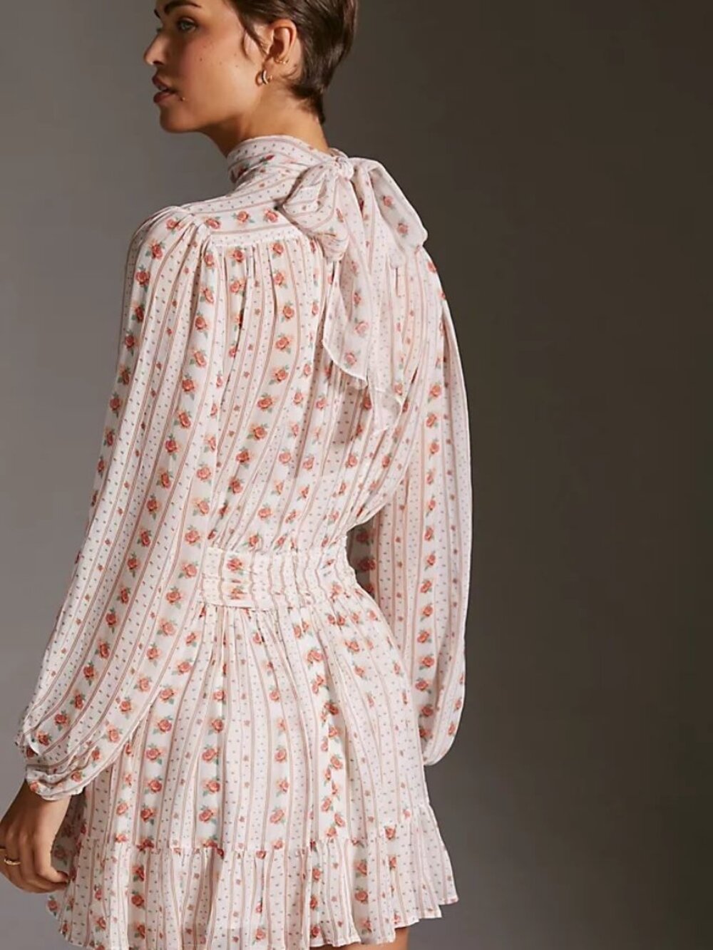 Anthropologie Let Me Be Mock Neck Sheer Mini Dress size XL - Picture 2 of 10